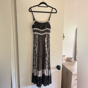 Free People Black & Floral Dress